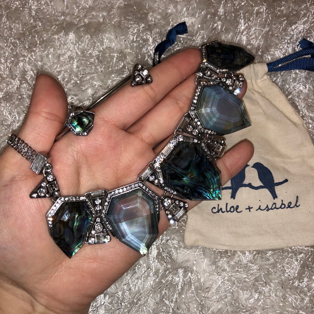 Necklace & bracelet by “Chloe + Isabel”